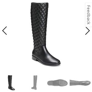 Wide Calf Boots, Black, Size 9